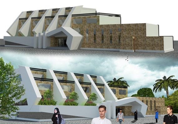 پروژه کامل دانشکده معماری (تمامی شیت‌ها ، 3D ، پوستر)
