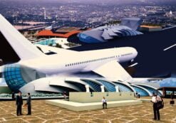 پروژه معماری فرودگاه (نقشه،ریزفضا،ایده و کانسپت و 3D)