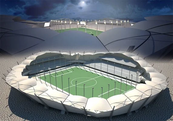 دانلود پروژه طراحی استادیوم فوتبال – کامل همراه با 3D