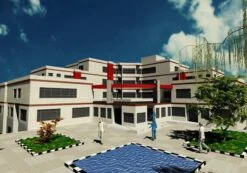 پروژه طرح 4 بیمارستان – پروژه کامل معماری بیمارستان